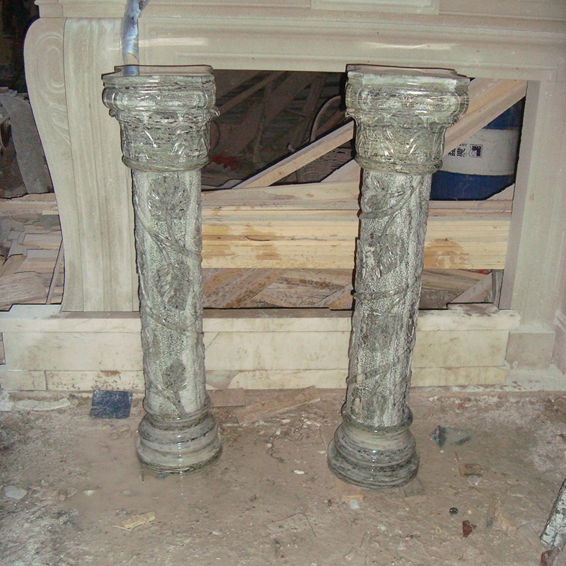 European style Roman columns, carved columns, villa interior and exterior decoration, stone carved large columns