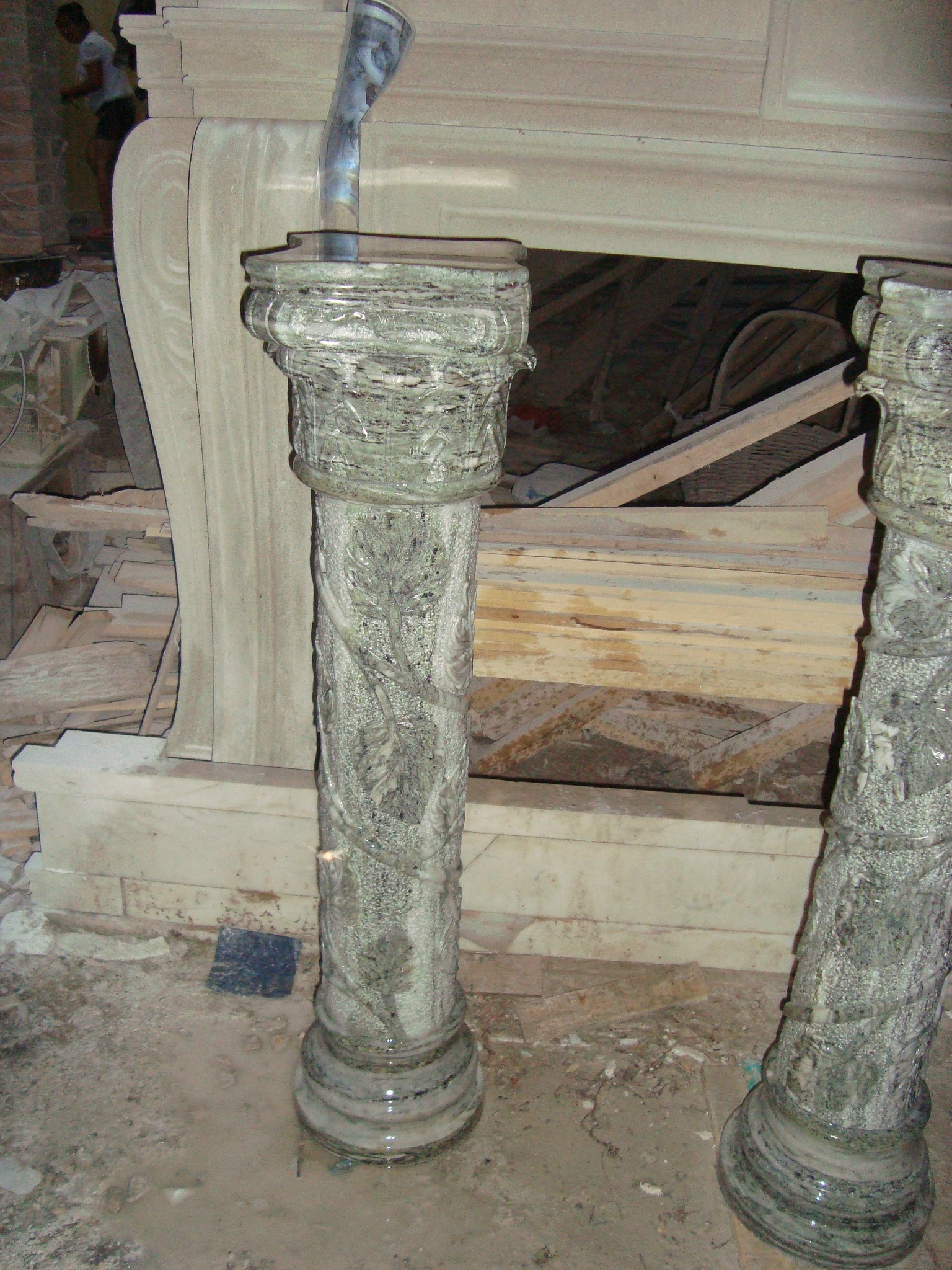 European style Roman columns, carved columns, villa interior and exterior decoration, stone carved large columns - Image 4