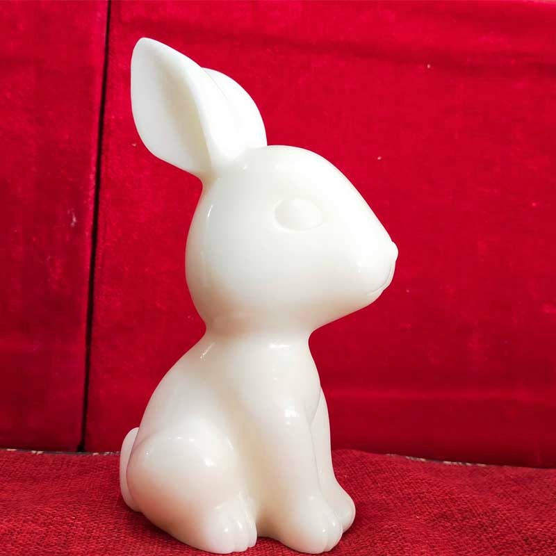 White Jade White Rabbit Ornament Home Gift Accessories - Image 2