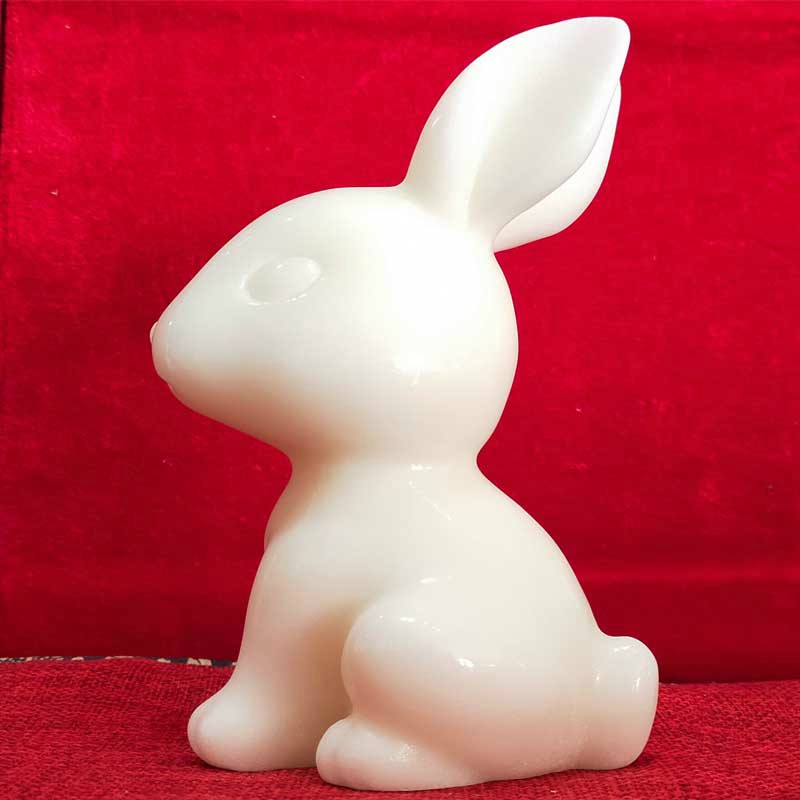 White Jade White Rabbit Ornament Home Gift Accessories - Image 3