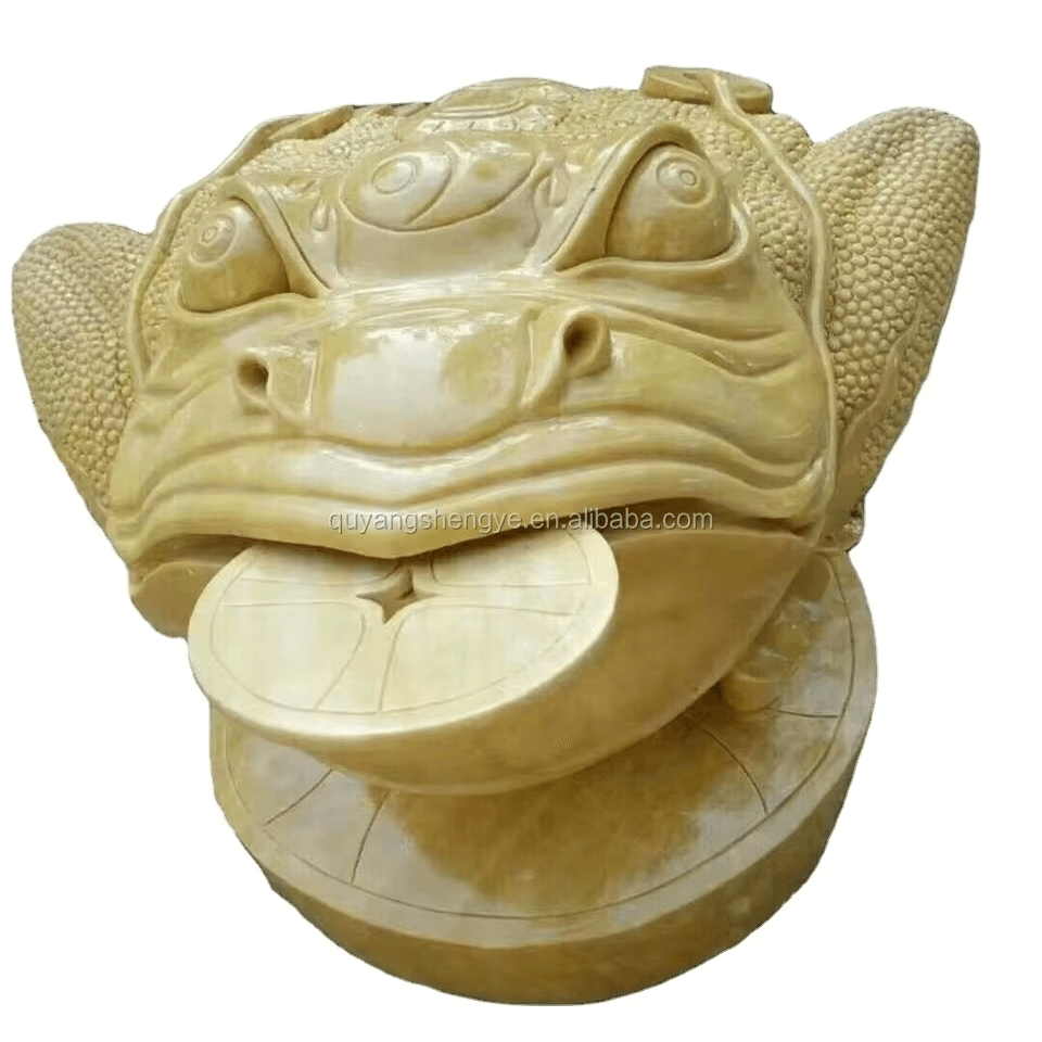 Golden Toad Stone Carving Crafts Decoration Living Room Carving Creative Gift Small Carving