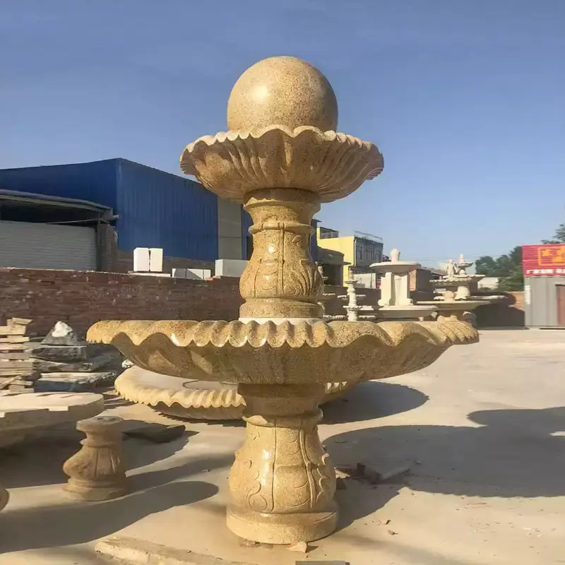 Stone-carved fountain, feng shui ball, water-spraying sculpture, outdoor courtyard garden, artificial rockery, circulating water pool - Image 2