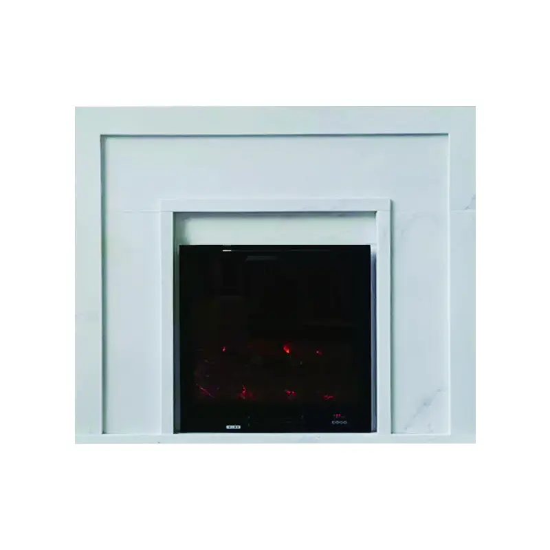 Marble fireplace, French, European, American style, natural white marble stone fireplace, decorative cabinet, modern and simple fireplace shelf. - Image 5