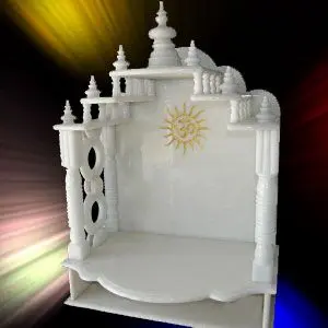White marble Buddha shrine