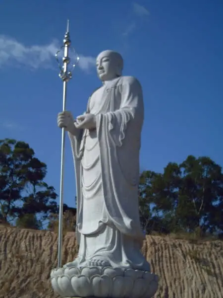 Marble Kṣitigarbha Bodhisattva Sculpture