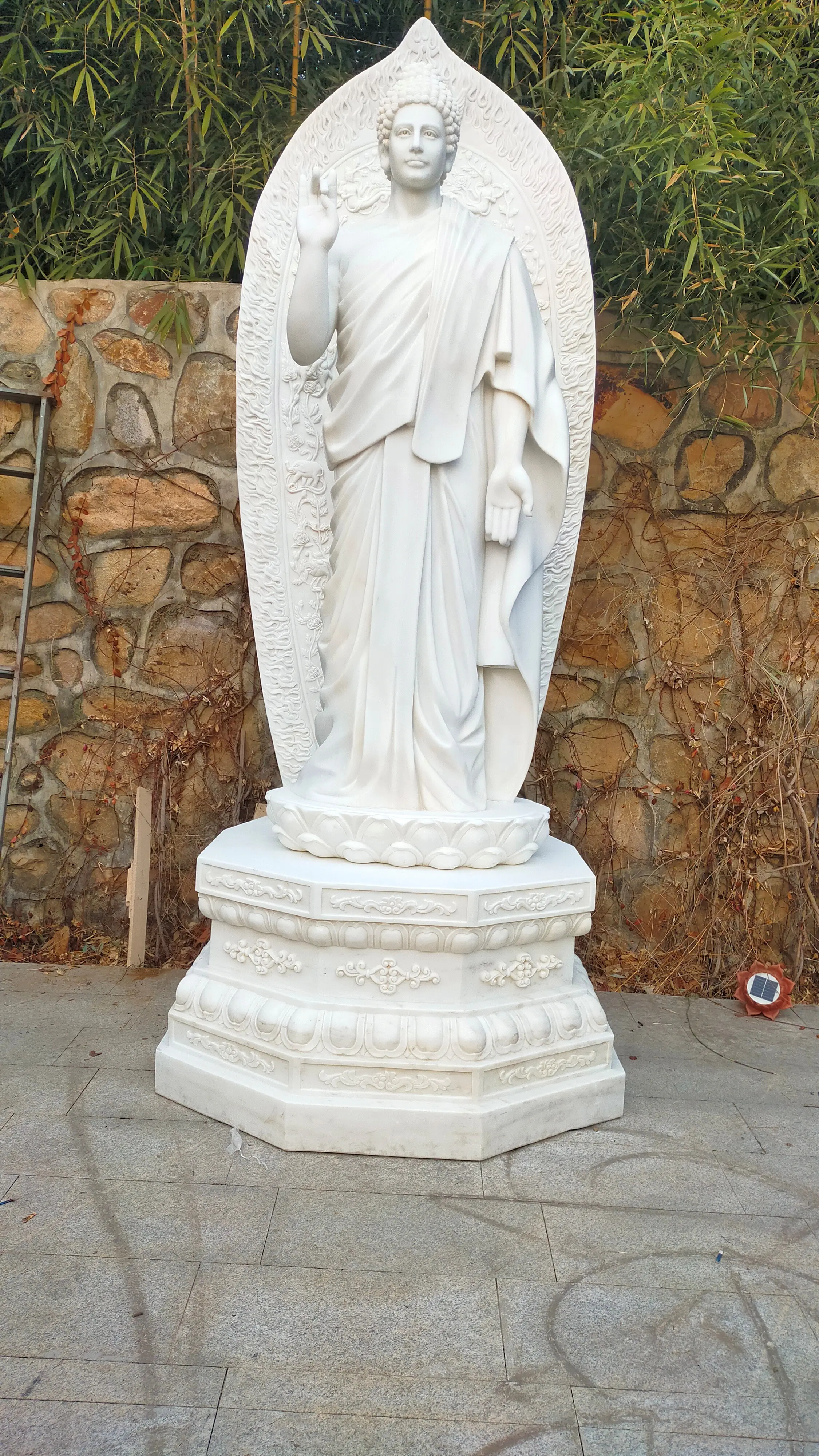 Sichuan White Marble Shakyamuni Buddha Statue